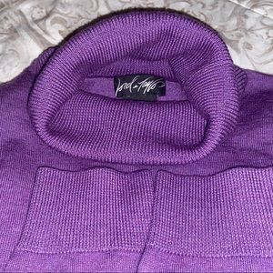 Lilac Turtleneck Wool Sweater
